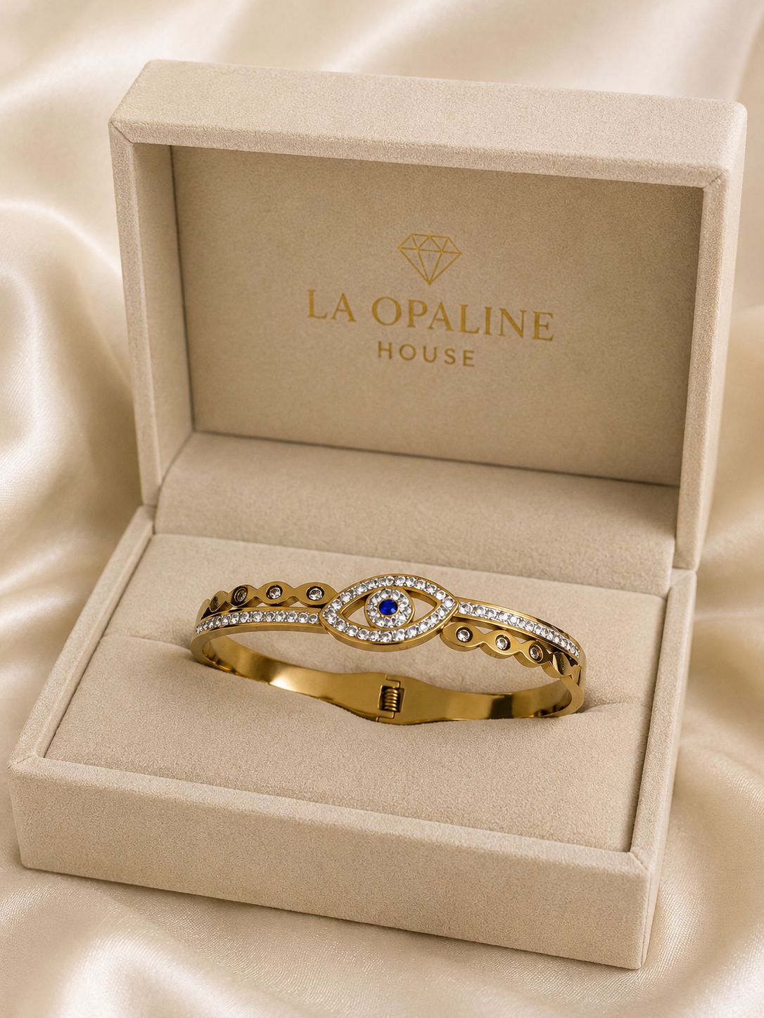 Evil Eye Crystal Protection Bangle
