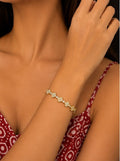 Floral Crystal Elegance Bangle
