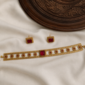 Traditional Ruby Stone Choker Set