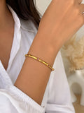 Golden Bamboo Crystal Bangle