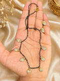 Leaf Charm Mangalsutra Set with Earrings