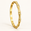 Bamboo-Inspired Gold Bangle
