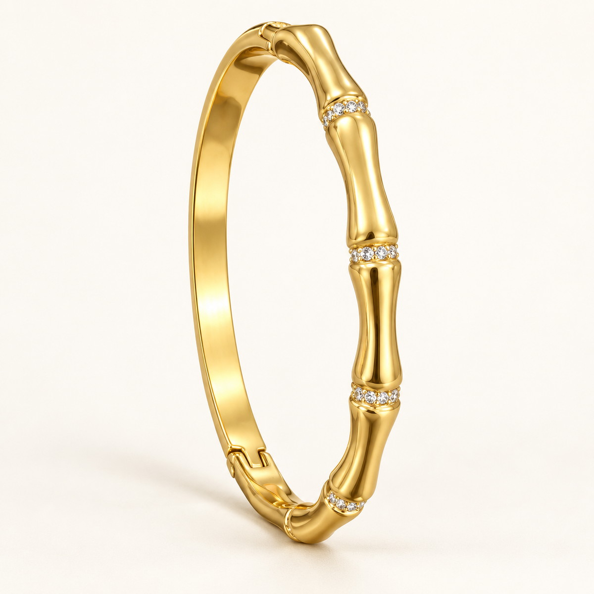 Bamboo-Inspired Gold Bangle