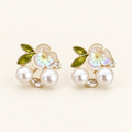 Pearl Blossom Stud Earrings
