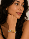 Golden Clover Bracelet Set