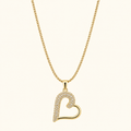 Crystal Open Heart Pendant Necklace