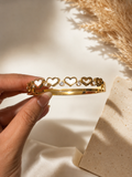 Crystal Heart Elegance Bangle