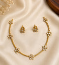Floral Crystal Necklace Set with Earrings