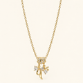 Crystal Bow Pendant Necklace