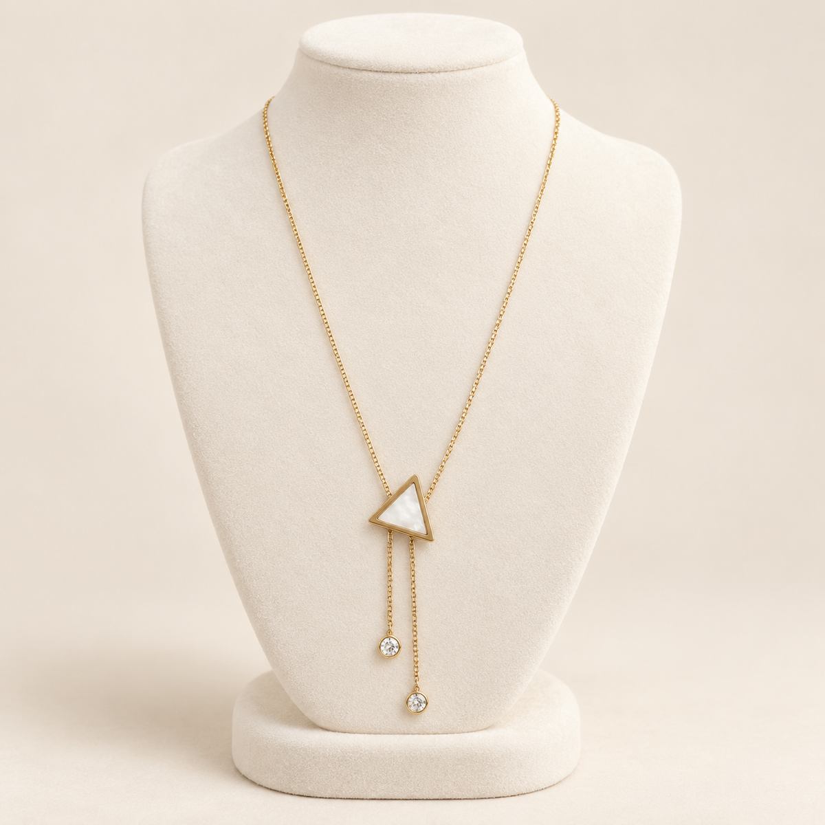 Geometric Triangle Drop Necklace