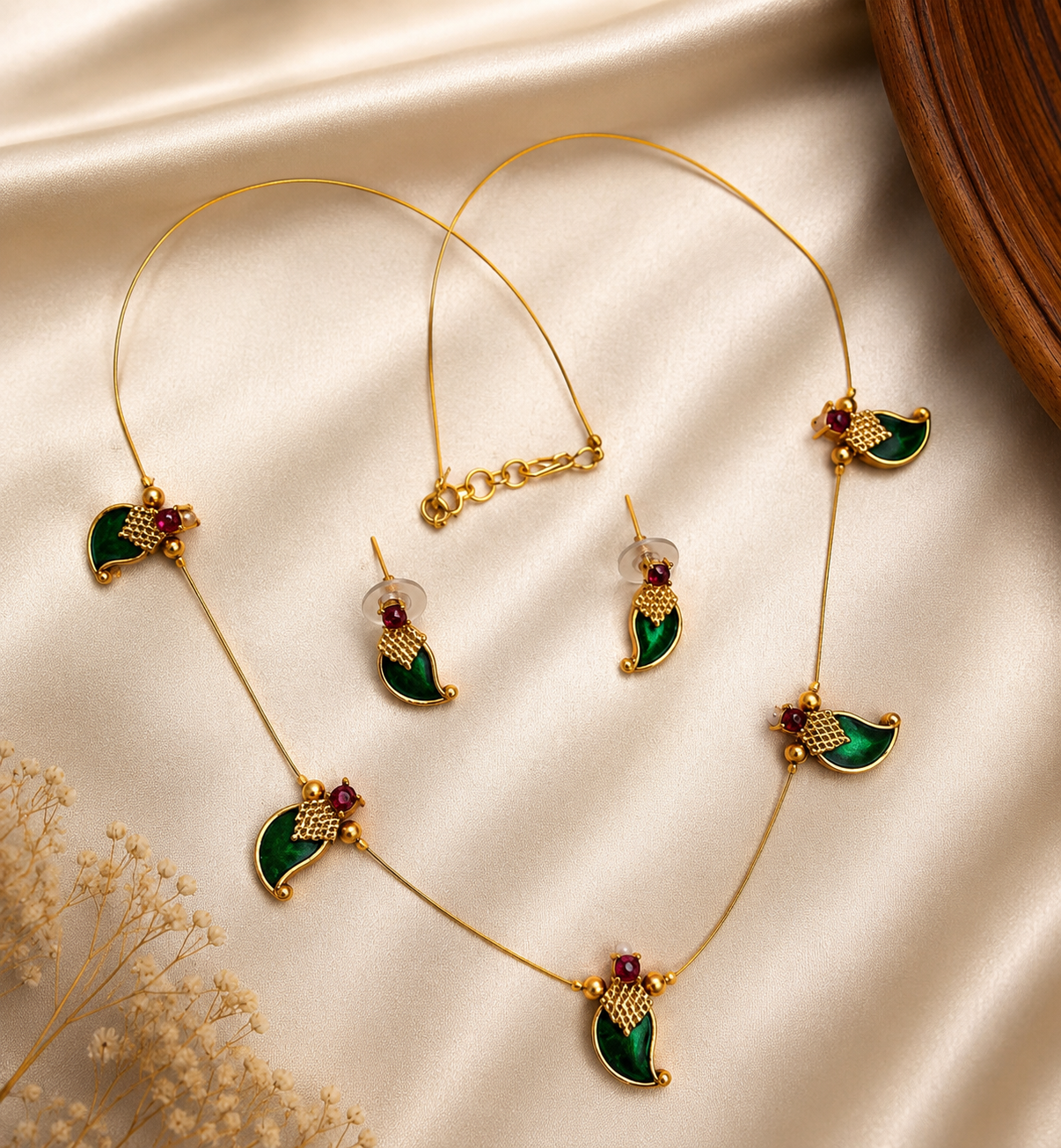 Traditional palakka Necklace Set