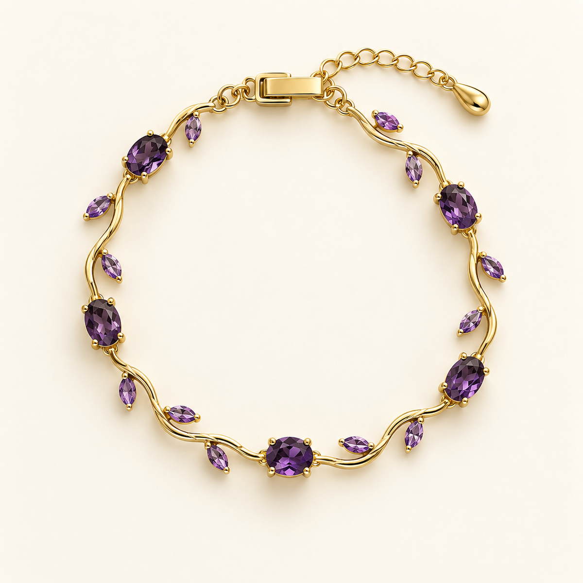 Purple Crystal Vine Bracelet
