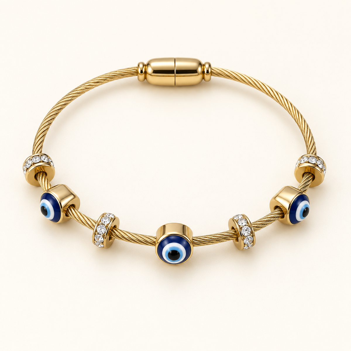 Evil Eye Cable Bracelet