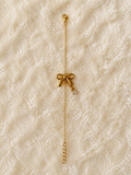 Golden Bow Charm Bracelet