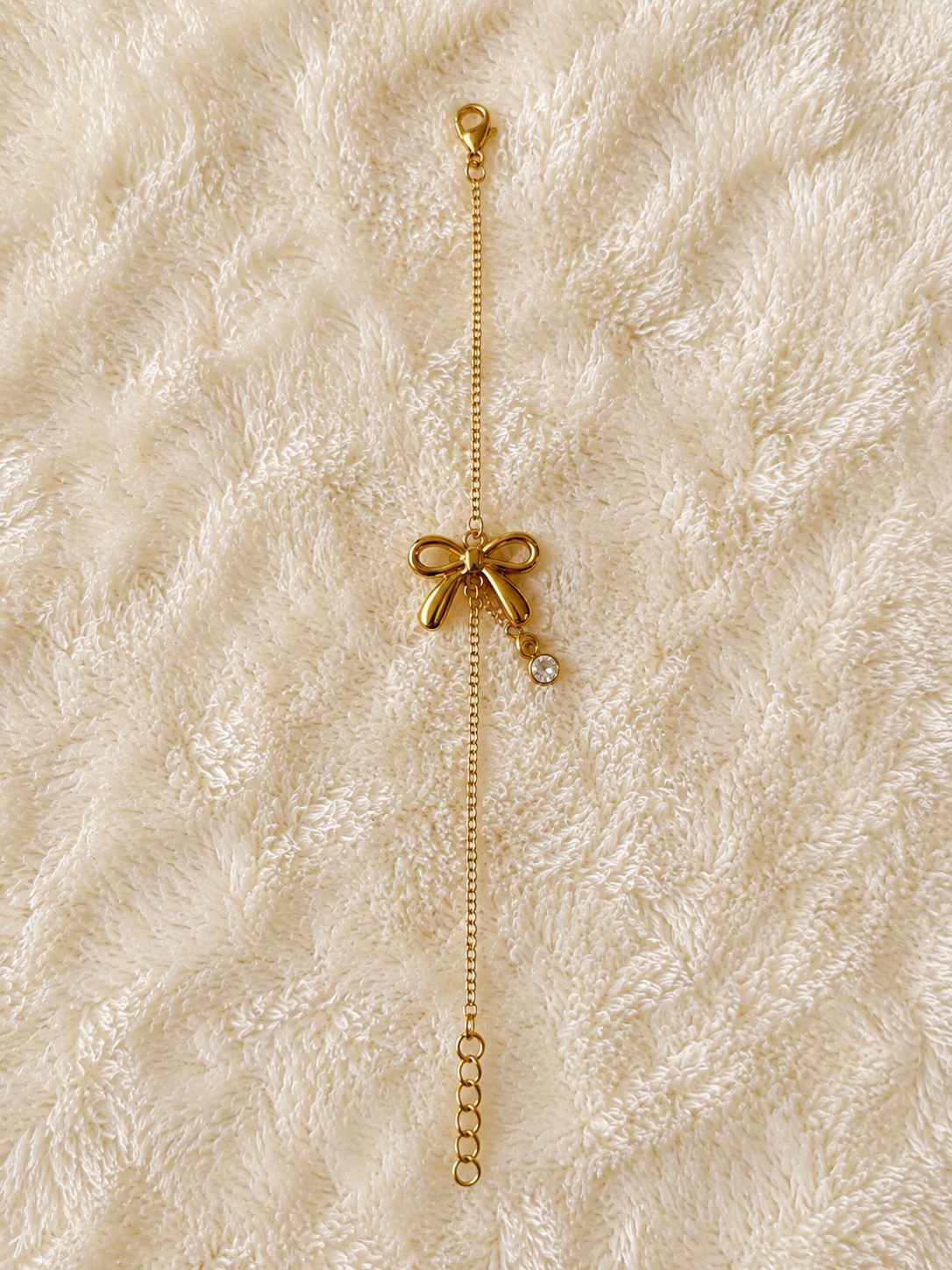 Golden Bow Charm Bracelet