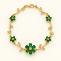 Emerald Blossom Vine Bracelet