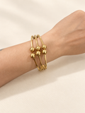 Minimal Gold Ball Bangle