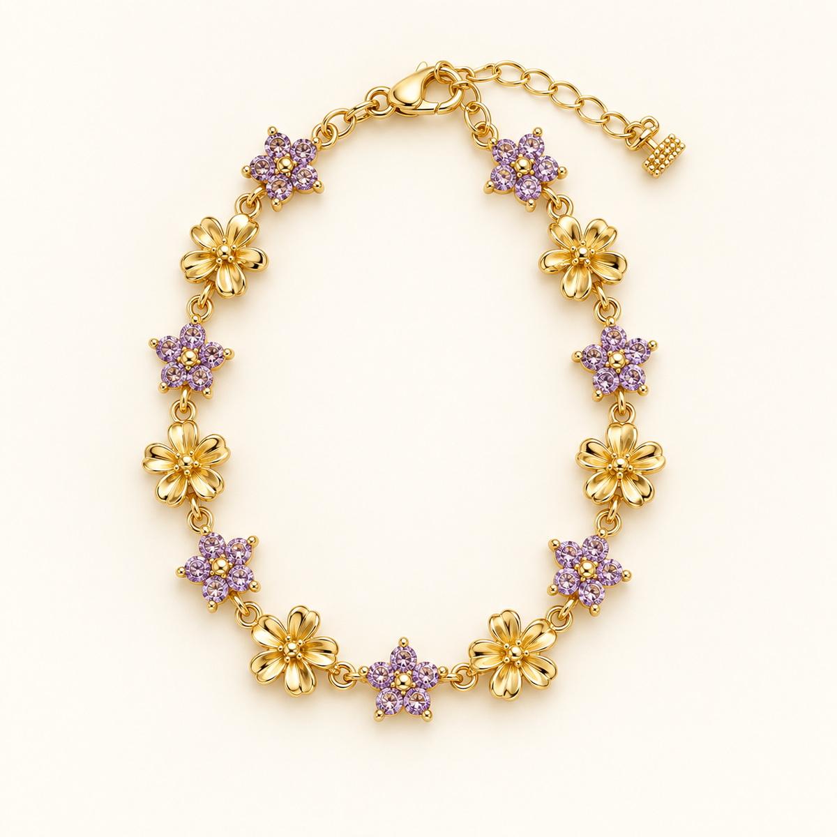 Floral Charm Bracelet