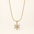 Crystal Floral Pendant Necklace