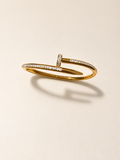 Crystal Nail Open Bangle