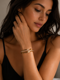 Minimalist Crystal Wrap Bangle