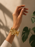 Golden Bloom Statement Bracelet
