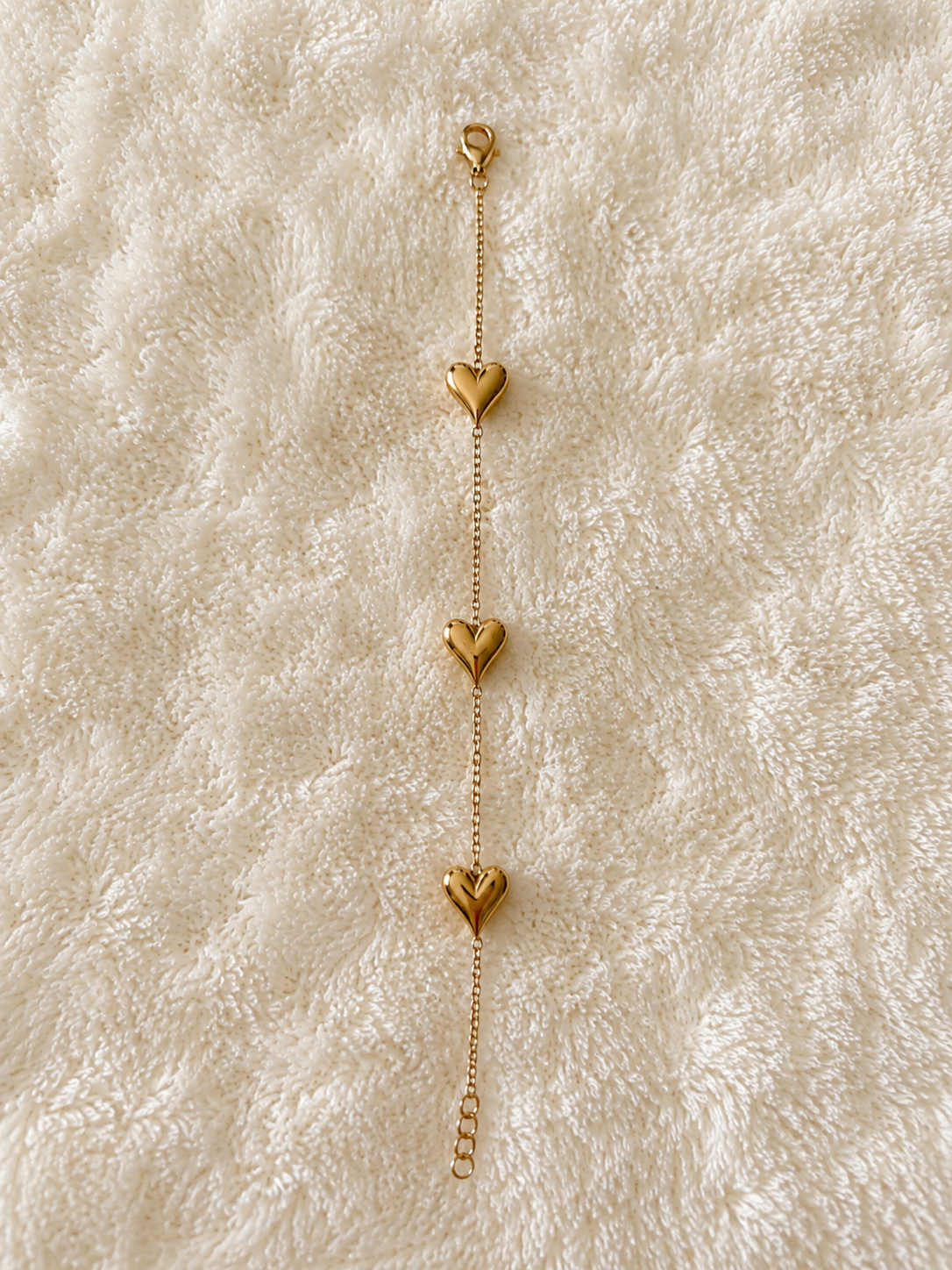 Golden Hearts Charm Bracelet