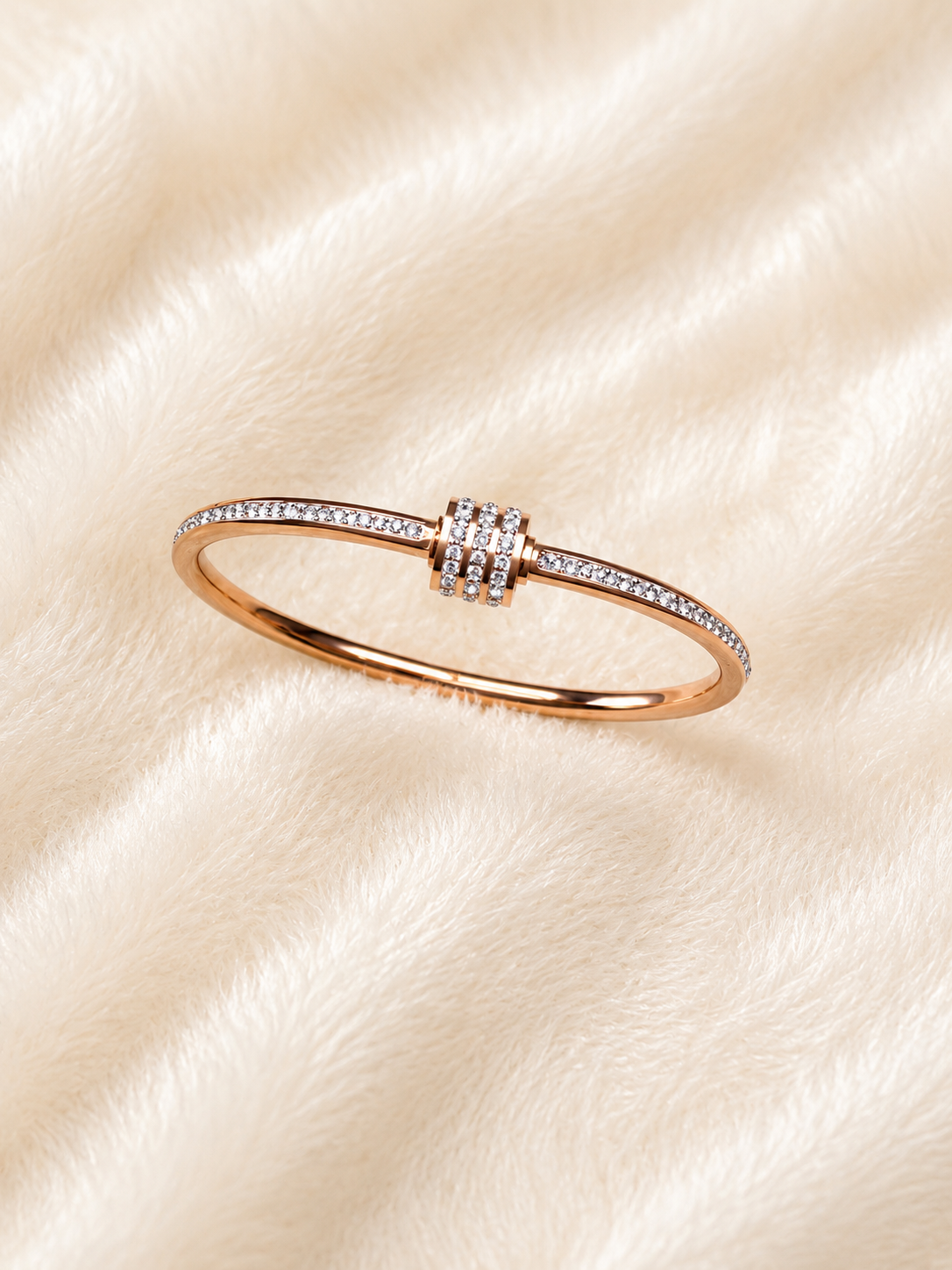 Rose Gold Crystal Bangle
