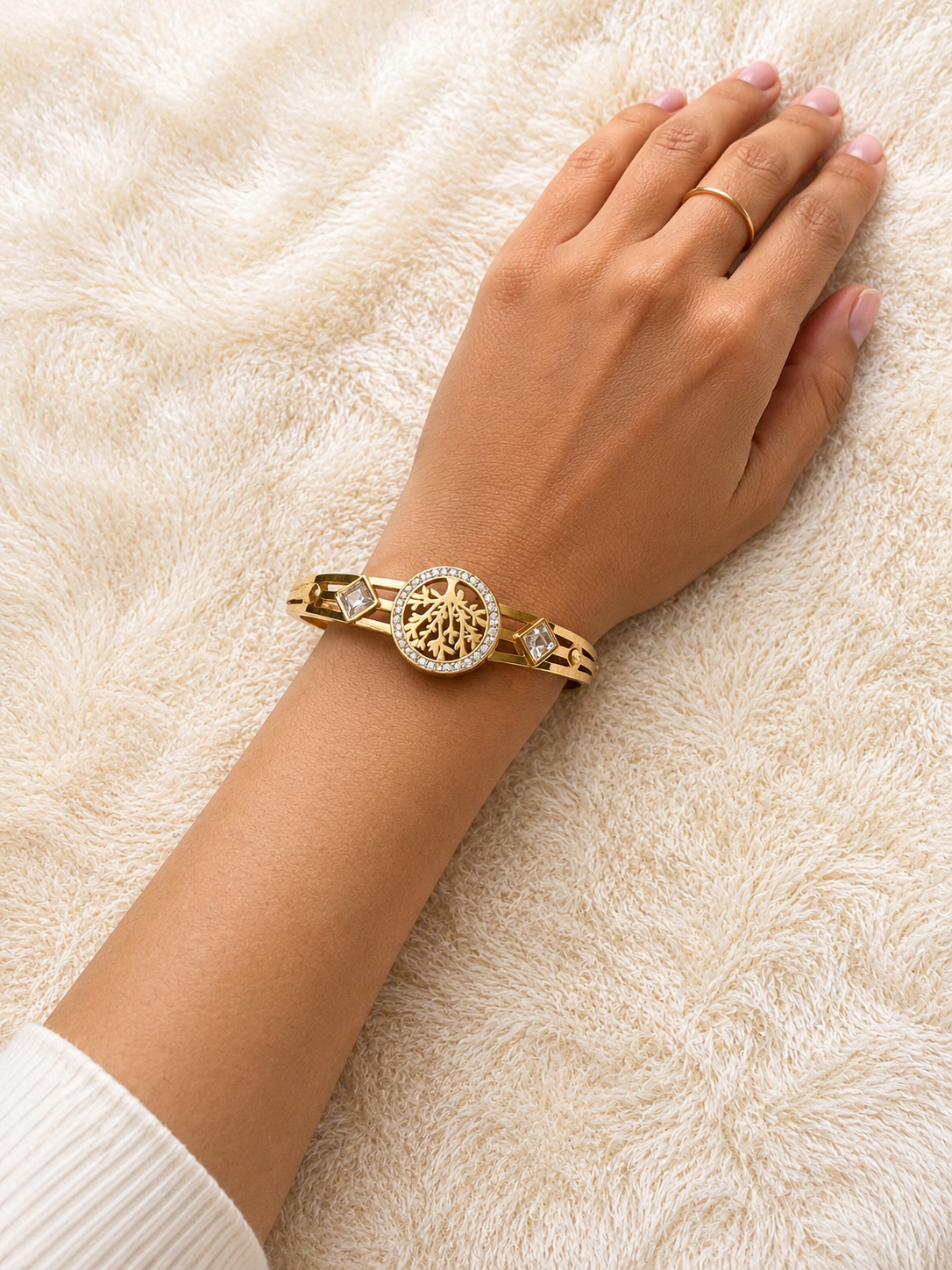 Tree of Life Crystal Bangle
