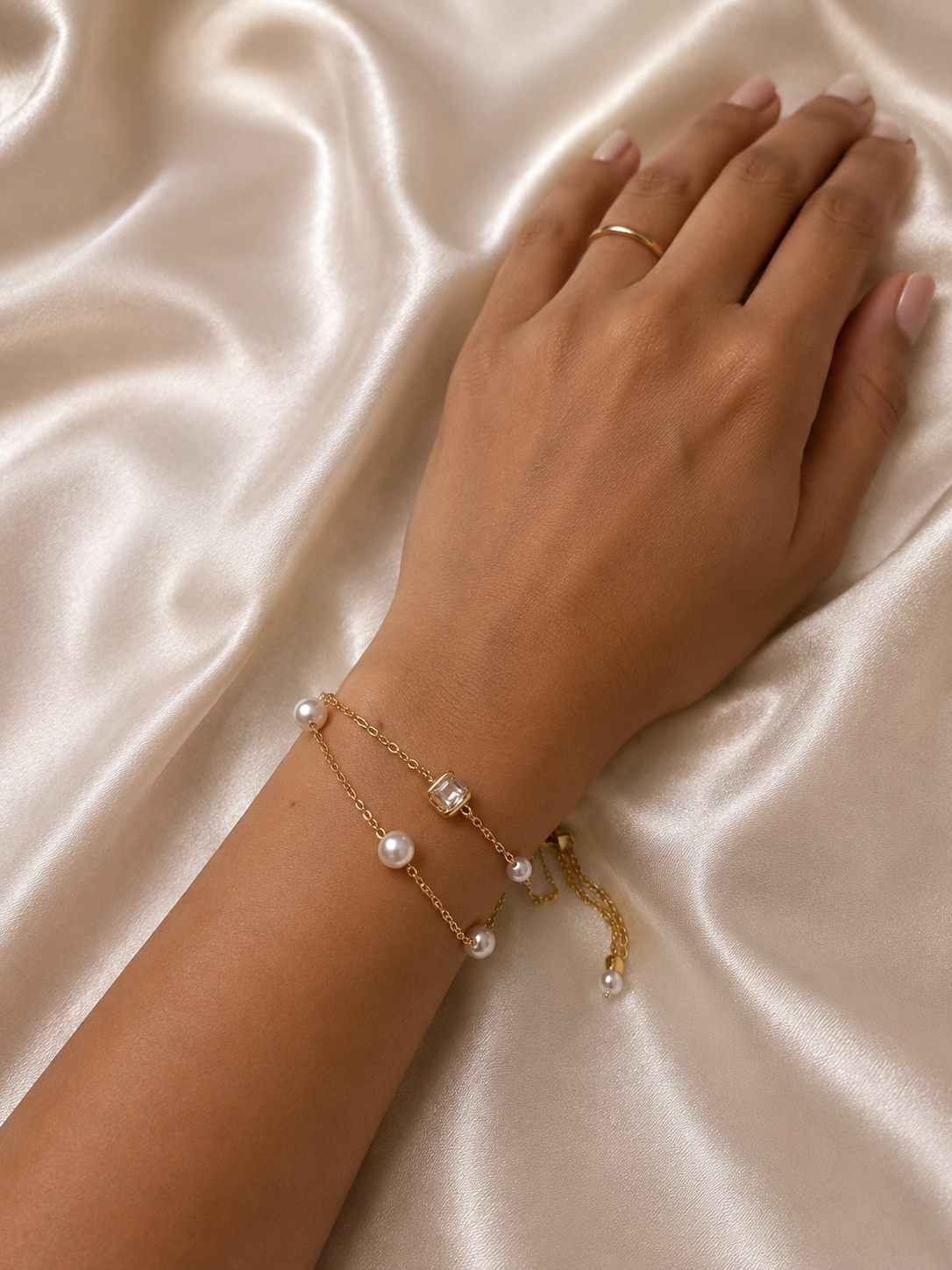 Pearl Elegance Layered Bracelet
