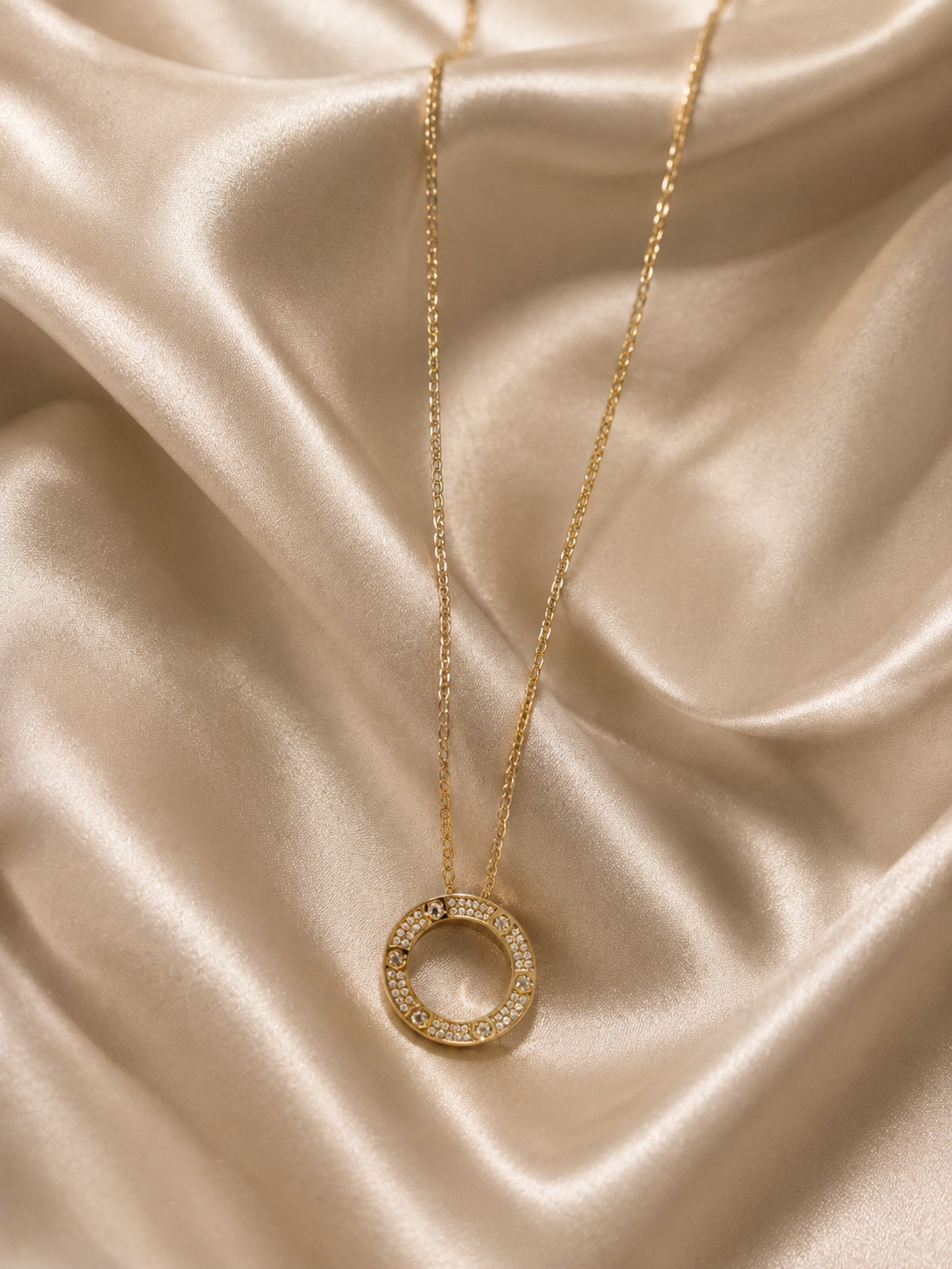 Crystal Halo Pendant Necklace