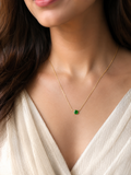 Emerald Solitaire Necklace