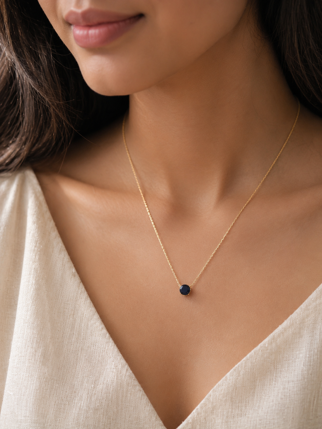 Emerald Solitaire Necklace