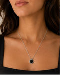 Black Stone Pendant Necklace