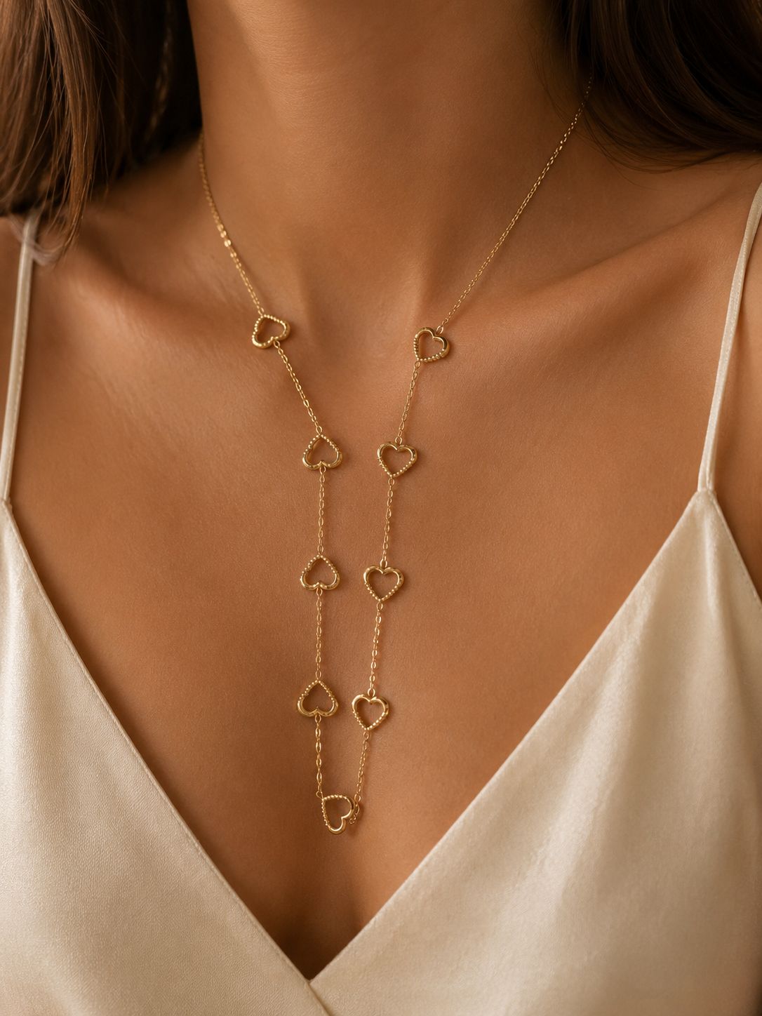 Heart Charm Long Necklace
