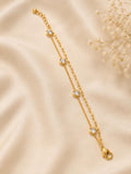 Crystal Charm Double-Layer Bracelet