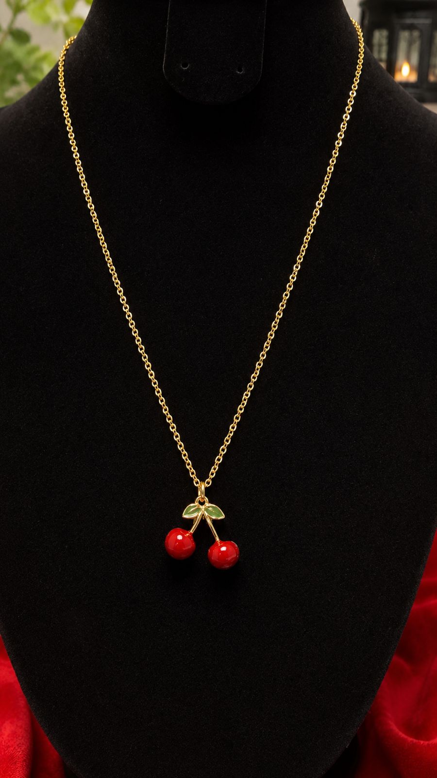 Cherry Charm Necklace 🍒✨
